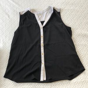 Calvin Klein Dressy Button Up Tank